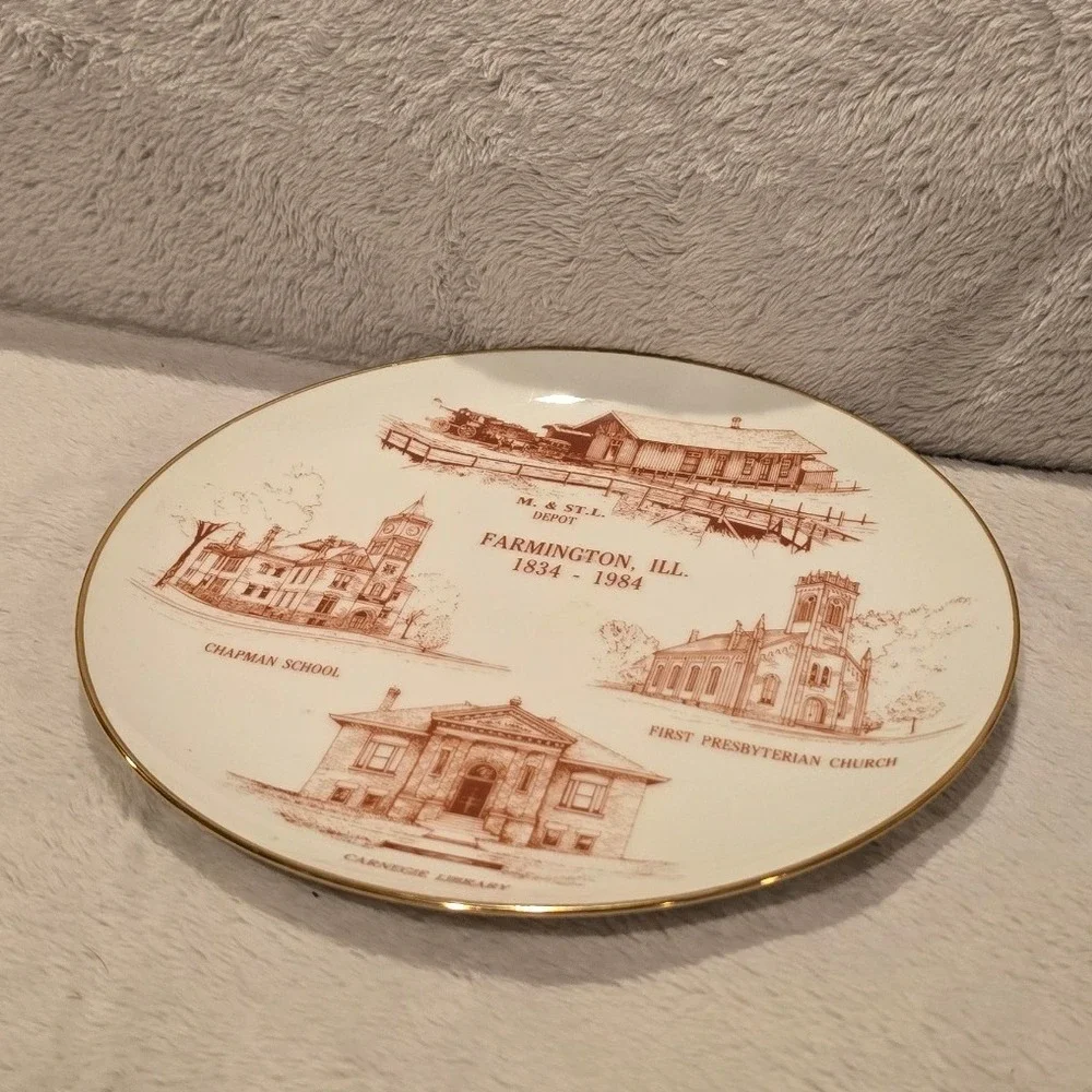 Farmington Illinois 1834-1984 Centennial Commemorative Plate Limited Edition